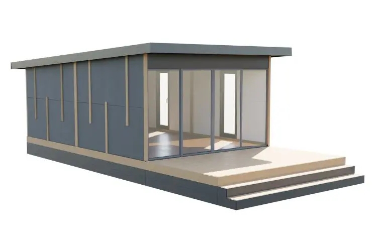 Escalier podium pour terrasse simple ou double de l'Annexe Glass Systems