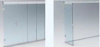 Porte de service en option pour la Paroi en Verre Rétractable Glass Systems