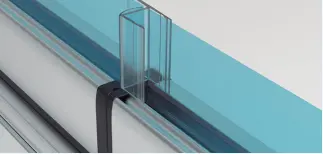 Accessoire joints inter-vantaux pour la Paroi en Verre Rétractable Glass Systems