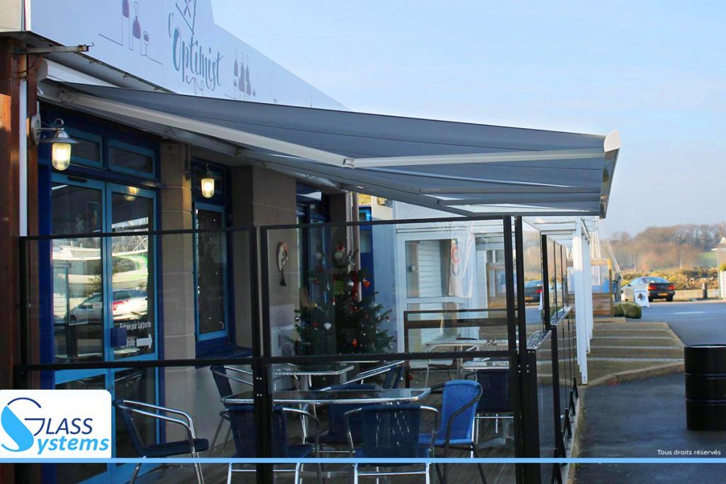 Paravent escamotable sur terrasse Paravent escamotable terrasse restaurant