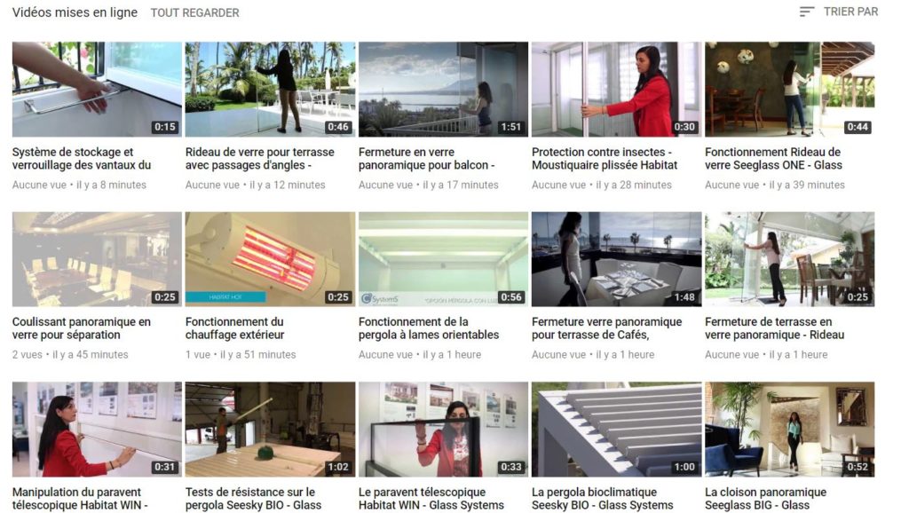Vidéos youtube Glass Systems