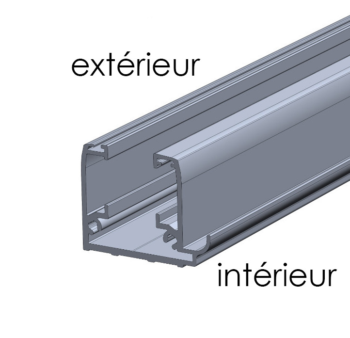 Profilé récupération condensation rideau de verre