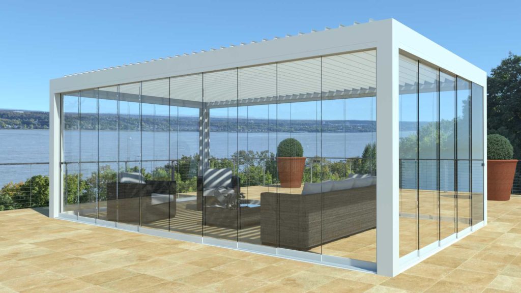 fermeture en verre pergola