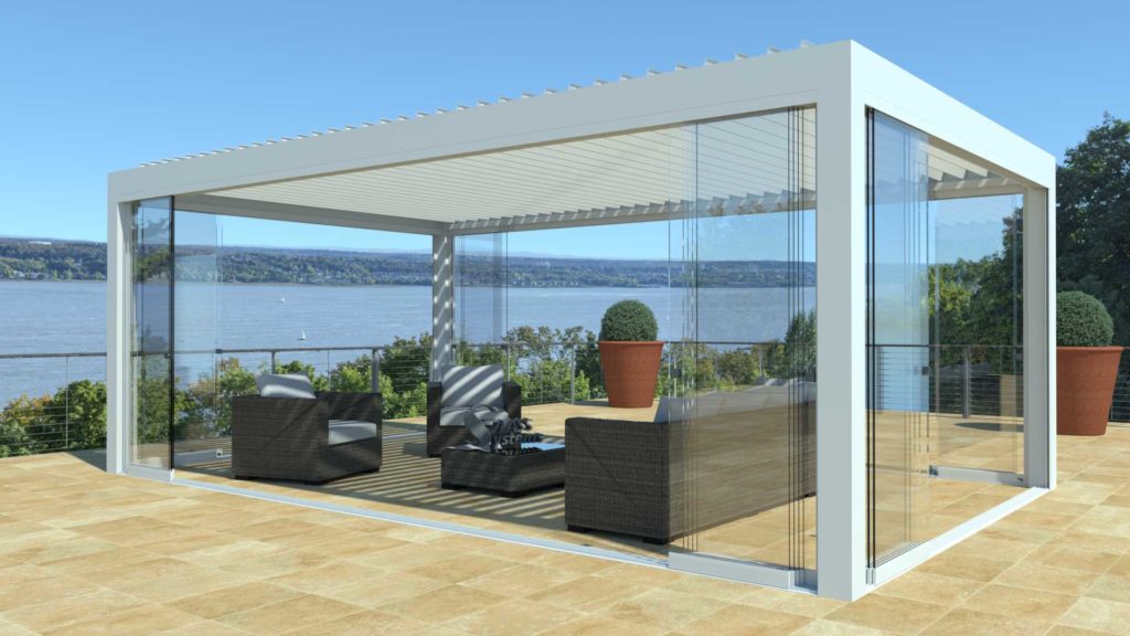 pergola fermee verre