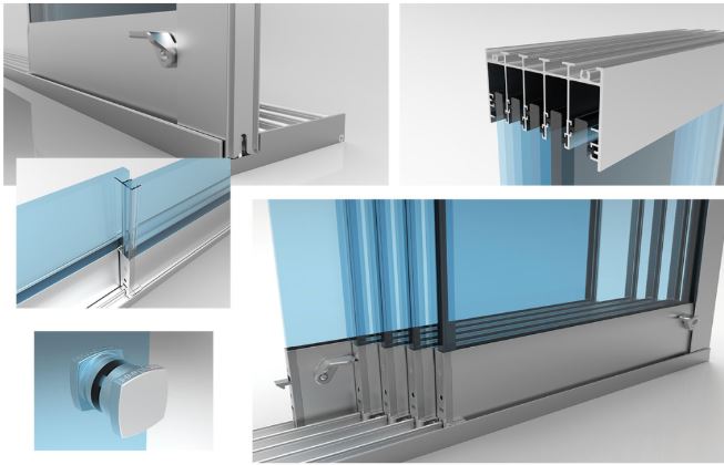 Présentation en détails du rideau de verre coulissant panoramique