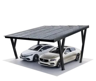Support réglage sol, élements compris dans la structure de la Carport Photovoltaique en aluminium Glass Systems