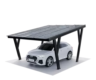 Système de chéneaux, élements standards de la structure de la Carport Photovoltaique Glass Systems