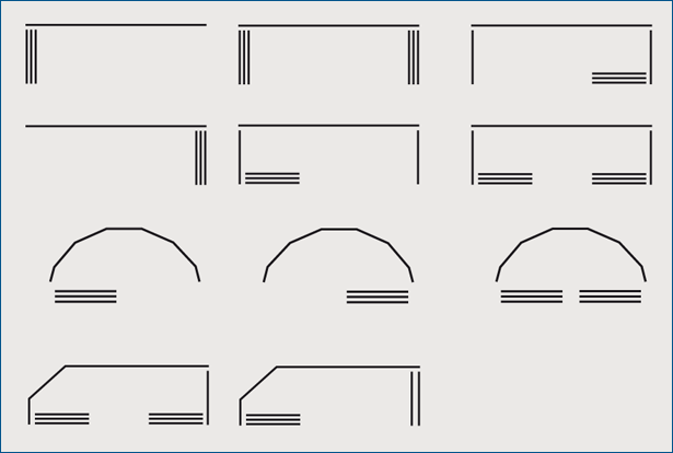 configurations rideau de verre