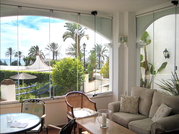 Fermeture en verre terrasse