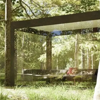 Glass Concept, solution clé en main de pergola bioclimatique en aluminium et fermée sur les côtés