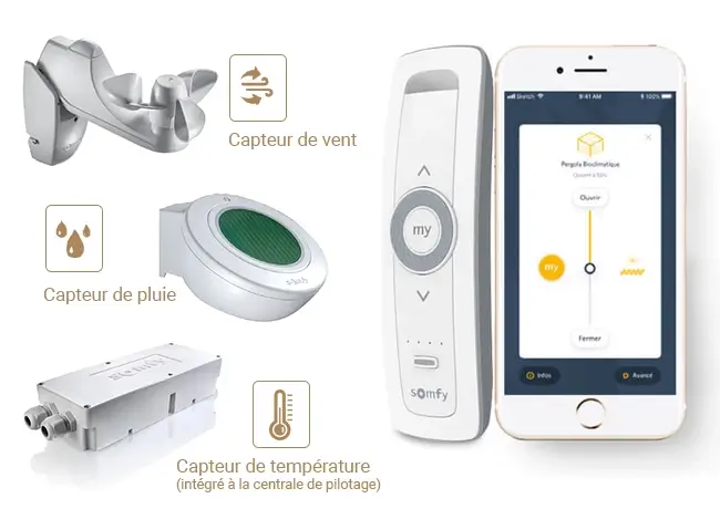 application mobile et télécommande Somfy