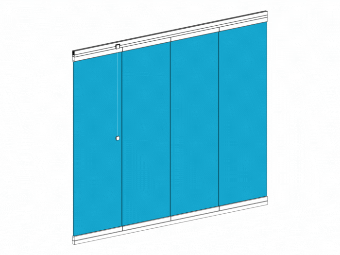 Fermeture de terrasse balcon pergola avec configuration en ligne ou en angle avec poteau du Rideau de Verre Glass Systems