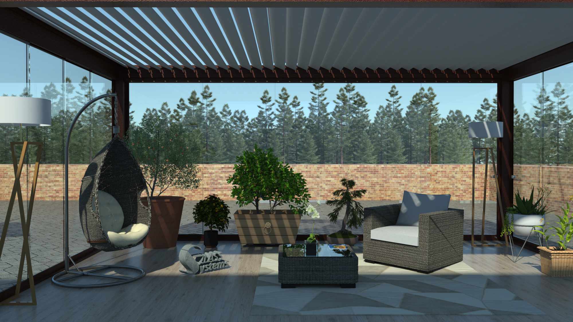Pergola pour créer jardin d'hiver