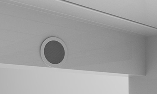Système audio sur pergola