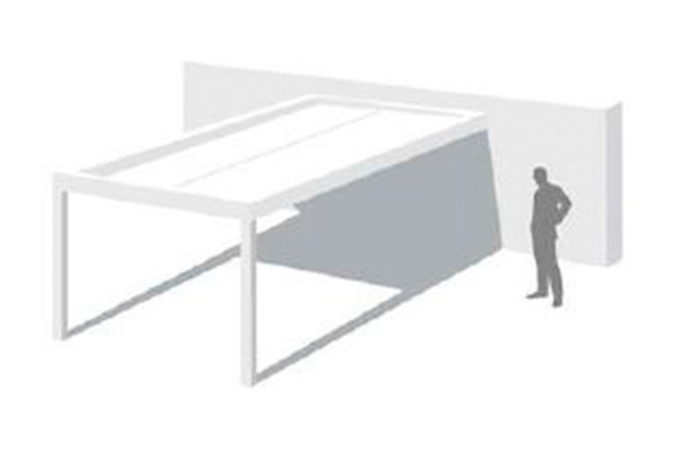 Configuration pergola adossée au mur