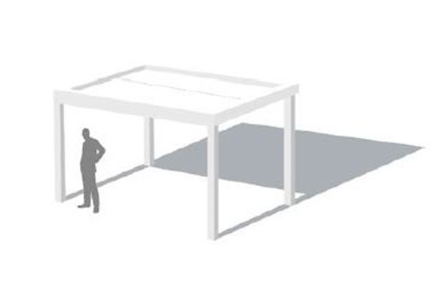 Configuration pergola en ilot