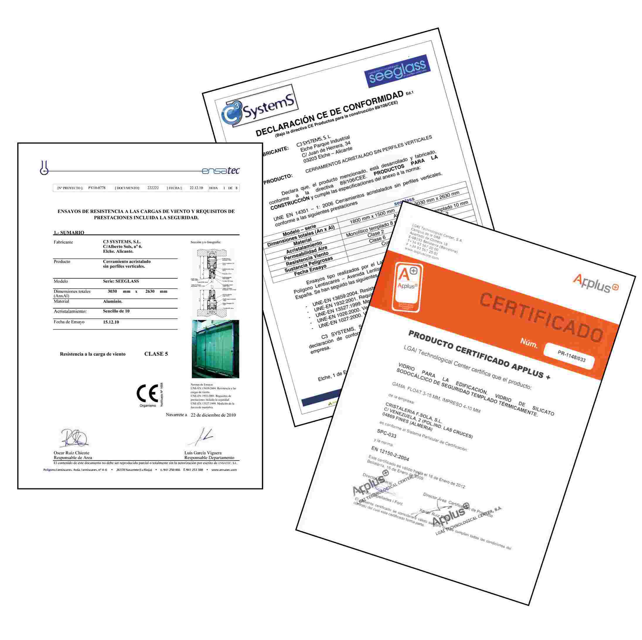Verres Glass Systems certifiés et homologués