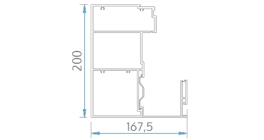 Dimensions des poutres soutenant le système de fermeture en verre et le toit d'ombrage du Glass Concept