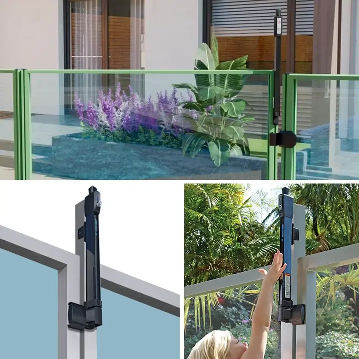 Système de verrouillage magnétique pour portillon du paravent pour piscine Glass Systems