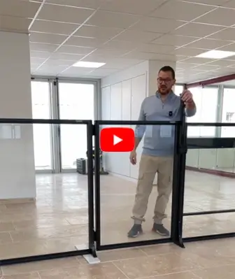 Système de verrouillage magnétique pour portillon du paravent pour piscine Glass Systems