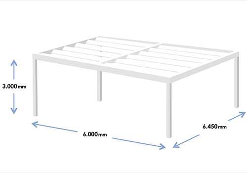 Configuration pergola duplex