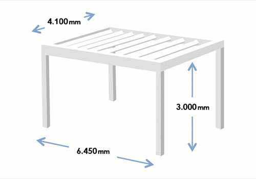 Configuration pergola en ilot