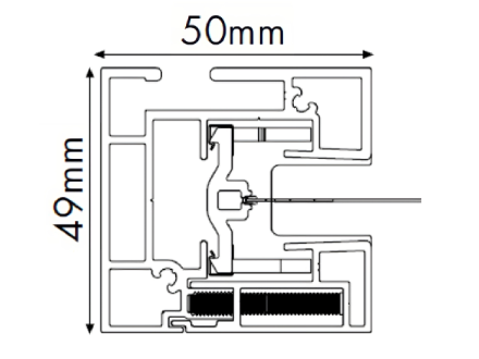 Guide à coulisse simple pour store vertical motorisé zip extérieur